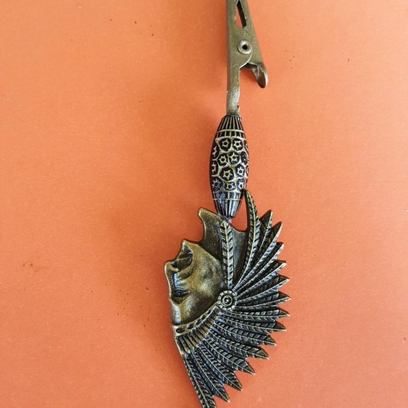 New! Steampunk "Indian Chief" Roach Clip - Picture 5 of 13